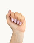 Sugar Dust gel nails shown on a hand