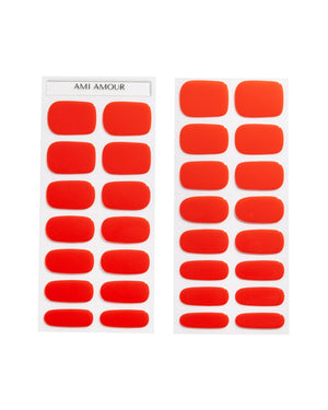 Sizzling Hibiscus gel nail strips - Ami Amour