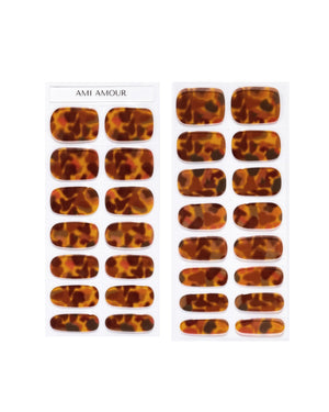 Tortoise Shell gel nail strips - Ami Amour