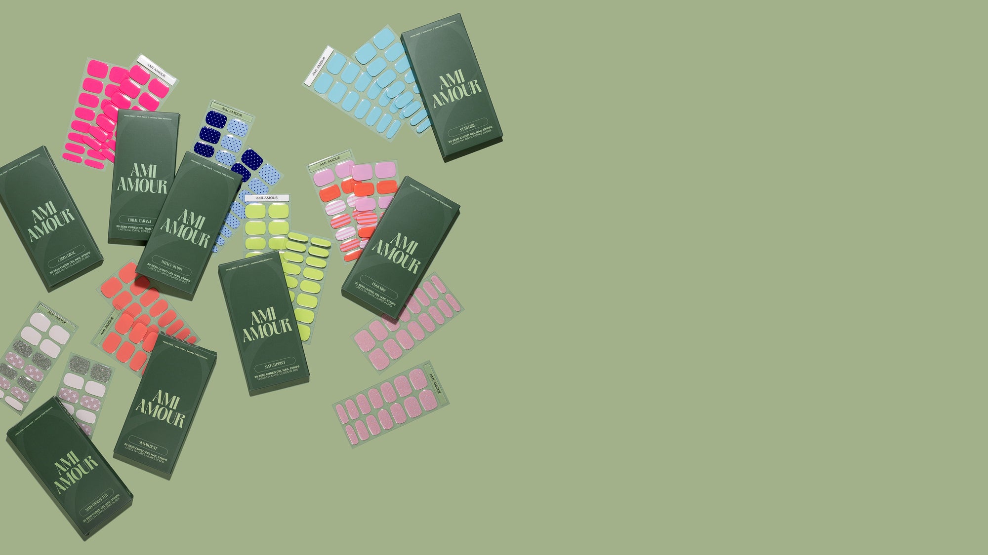 Ami Amour Summer Collection — semi-cured gel nail wraps