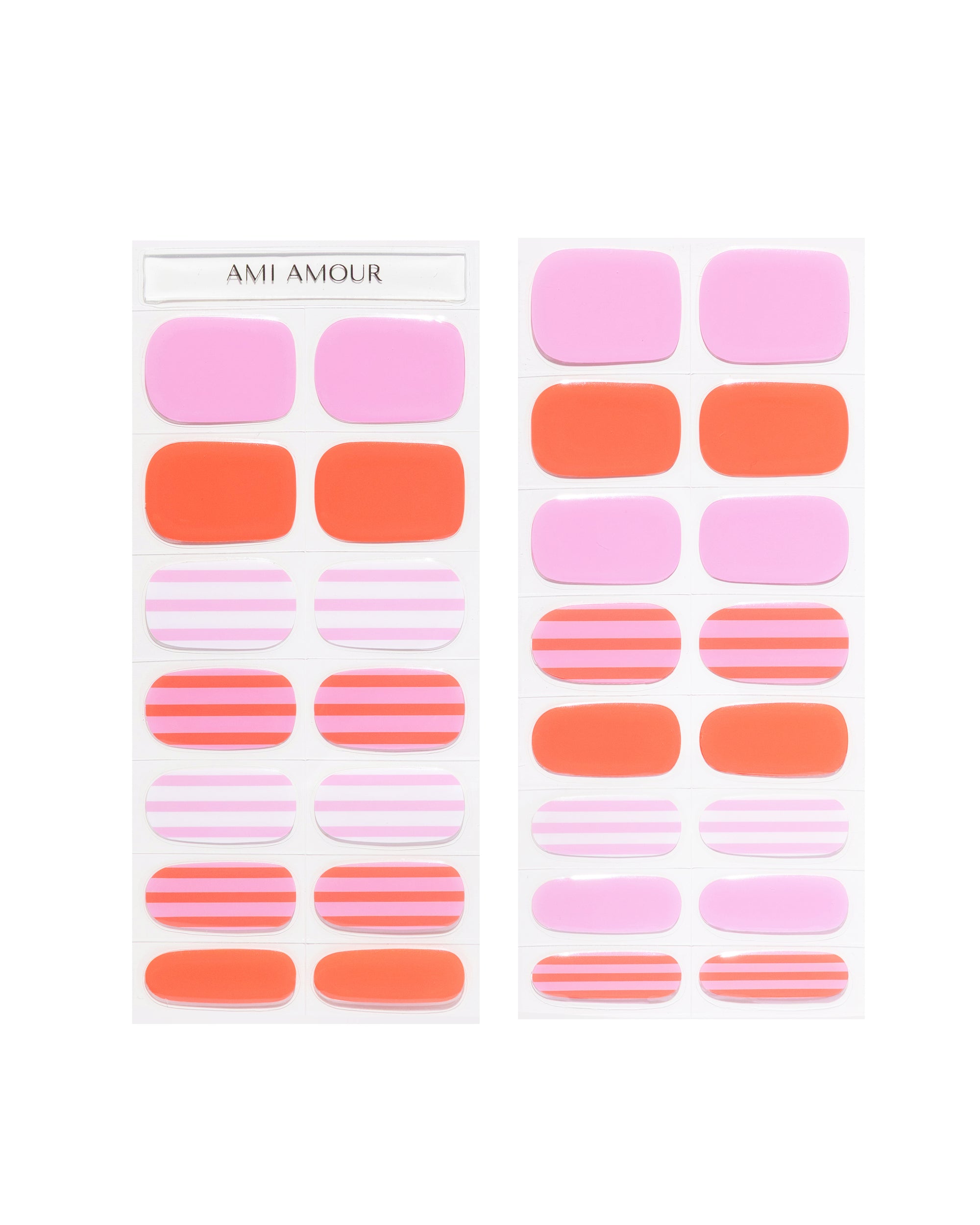 Coral Cabana semi-cured gel nail set